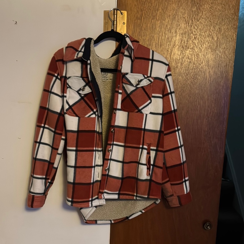 Plaid Kids Jacket - Red and White